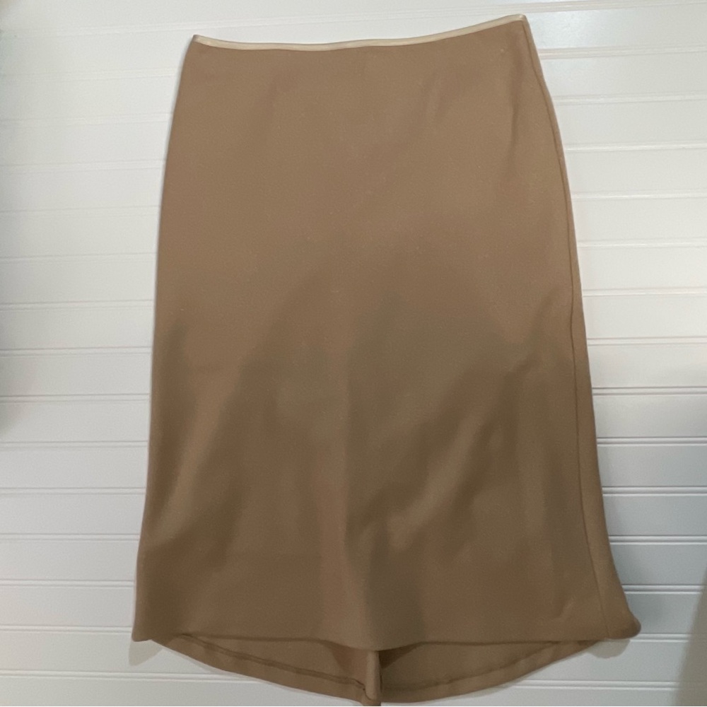 Sisley Elegant Tan Women's Wool Blend Skirt EU 42